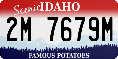ID license plate 2M7679M