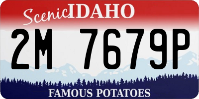 ID license plate 2M7679P