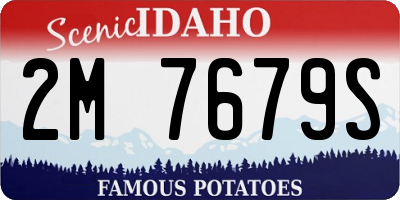 ID license plate 2M7679S