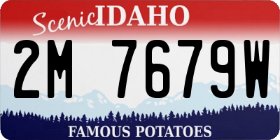 ID license plate 2M7679W