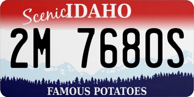 ID license plate 2M7680S