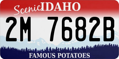 ID license plate 2M7682B