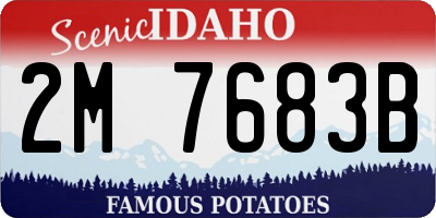 ID license plate 2M7683B