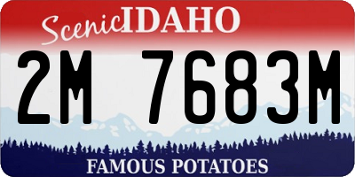 ID license plate 2M7683M