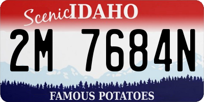 ID license plate 2M7684N
