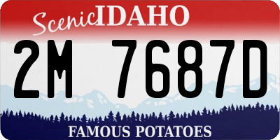 ID license plate 2M7687D