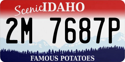 ID license plate 2M7687P