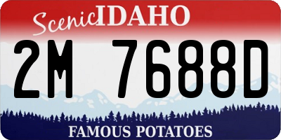 ID license plate 2M7688D