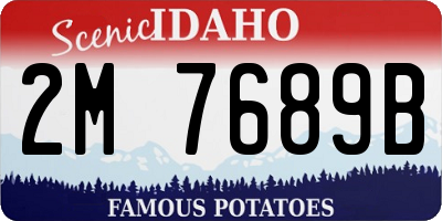 ID license plate 2M7689B