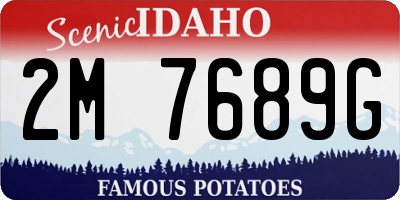ID license plate 2M7689G