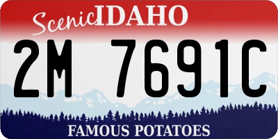 ID license plate 2M7691C