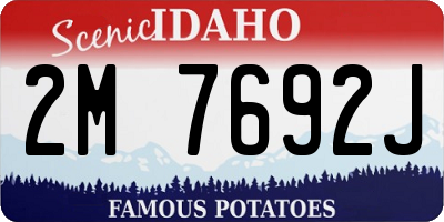 ID license plate 2M7692J