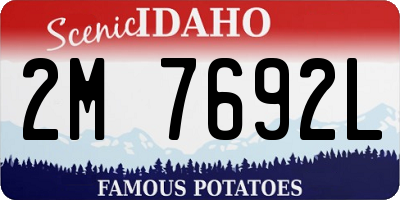 ID license plate 2M7692L