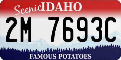 ID license plate 2M7693C