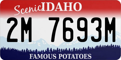 ID license plate 2M7693M