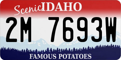 ID license plate 2M7693W