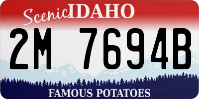 ID license plate 2M7694B