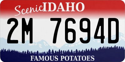 ID license plate 2M7694D