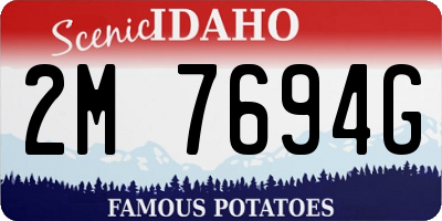 ID license plate 2M7694G