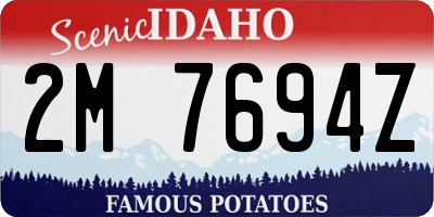 ID license plate 2M7694Z