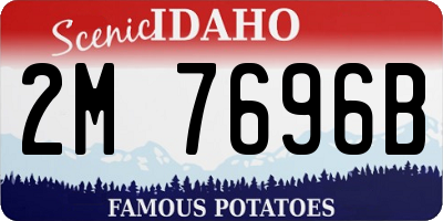 ID license plate 2M7696B