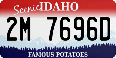 ID license plate 2M7696D