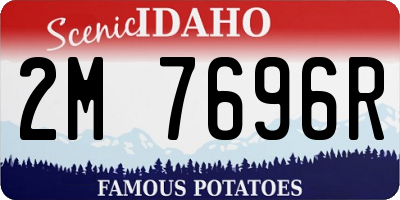 ID license plate 2M7696R