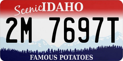 ID license plate 2M7697T
