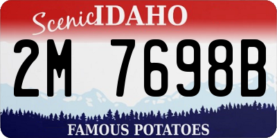 ID license plate 2M7698B