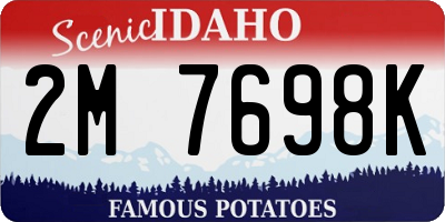 ID license plate 2M7698K