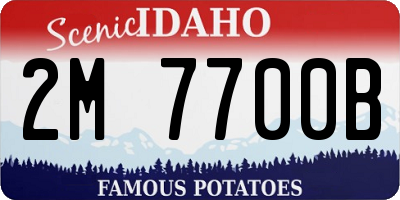 ID license plate 2M7700B