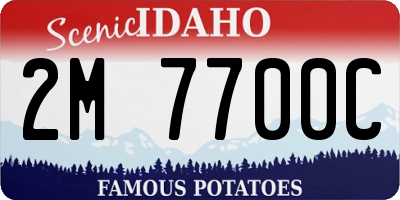 ID license plate 2M7700C