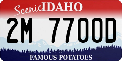 ID license plate 2M7700D