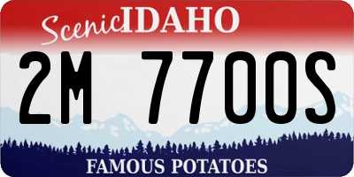 ID license plate 2M7700S