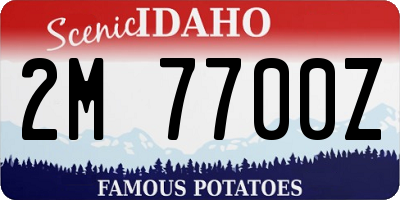 ID license plate 2M7700Z