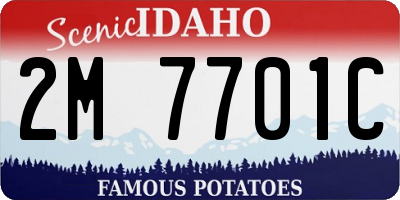 ID license plate 2M7701C