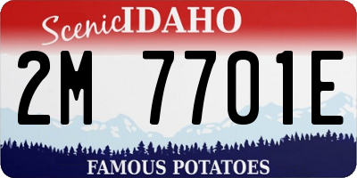 ID license plate 2M7701E