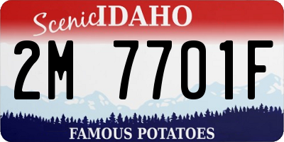 ID license plate 2M7701F