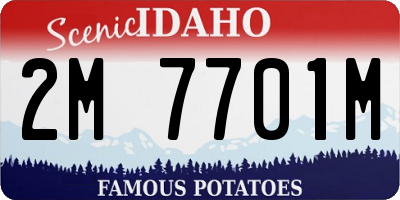 ID license plate 2M7701M