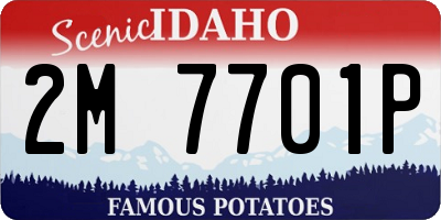 ID license plate 2M7701P