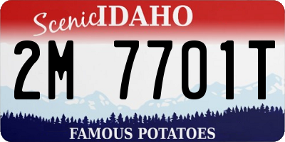 ID license plate 2M7701T