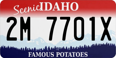 ID license plate 2M7701X