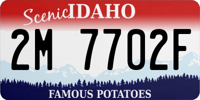 ID license plate 2M7702F