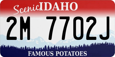 ID license plate 2M7702J