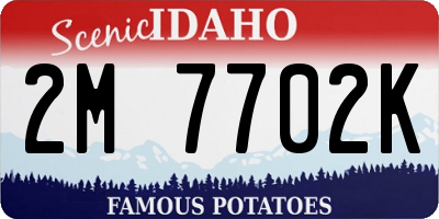 ID license plate 2M7702K