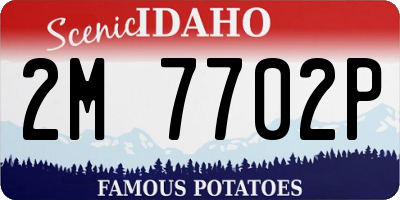 ID license plate 2M7702P