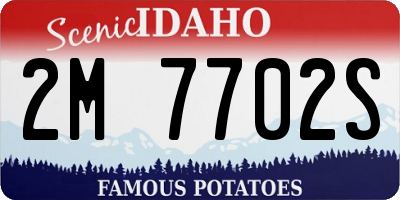 ID license plate 2M7702S