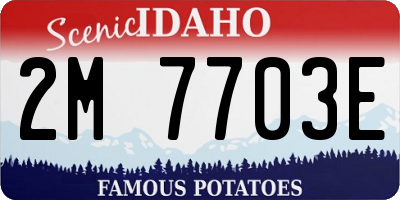 ID license plate 2M7703E