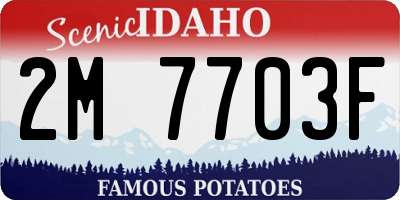 ID license plate 2M7703F