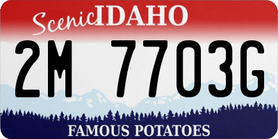 ID license plate 2M7703G